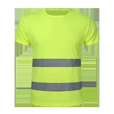 China Safety Reflective Yellow Cheap Reflective T-shirt Clothing Work Wear Work Safety Visibility Top Short Sleeve for sale