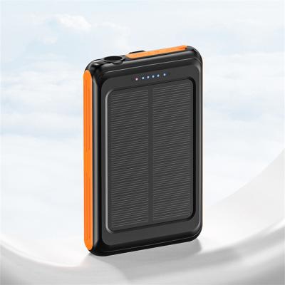 China Support 5000mAh Fast Magnetic Wireless Charging Mobile Power Bank With Solar Panel Charging Function for sale