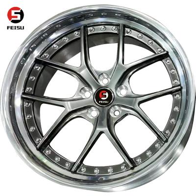 China Wholesale private production aluminum 18 19 20 21 22 inch 2 piece fashion design hot sale custom car alloy forged wheel mags for sale