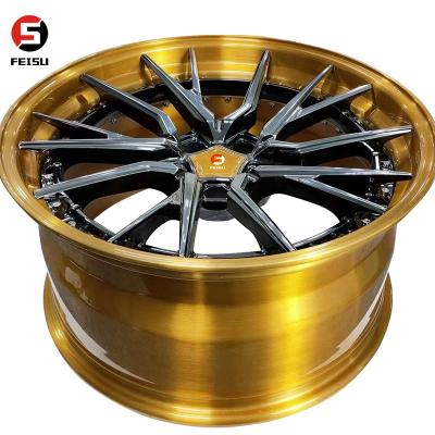 China Wholesale private production aluminum 18 19 20 21 22 inch 2 3 piece fashion design car alloy forged rim wheels custom mags for sale