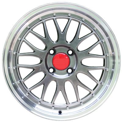 China ALLOY 17 Inch 4*100 5*114.3 5*120 Inch 20 Inch Mag Wheel BBSLM 15-16-17-18-19 Black With Lip Racing Car Alloy Wheels On Performance for sale