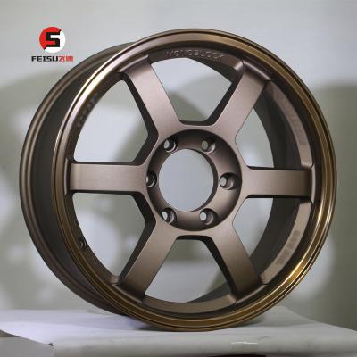 China TE3 18*8J 6-139.7 Aluminum ET38 Black With Lip Pickup 4x4 Off Road Car Truck Alloy Wheels Mags for sale