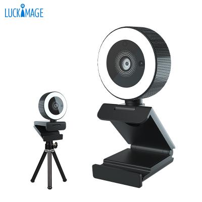 China Live streaming Luckimage 2K live broadcast camera with remote control webcam with ring light for sale