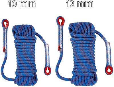 중국 10mm 12mm 정적 등반 로프 49ft 98ft 비상 탈출 로프 판매용