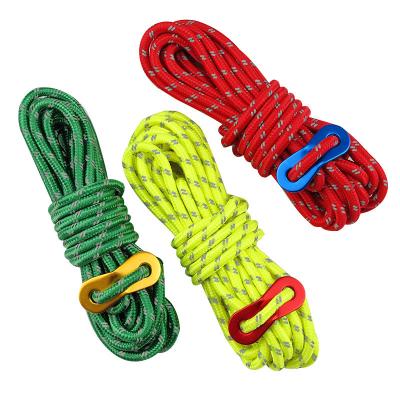 Chine Tente réfléchie de haute résistance Guy Cord 4m/Roll 50ft de corde de tente avec le tendeur à vendre