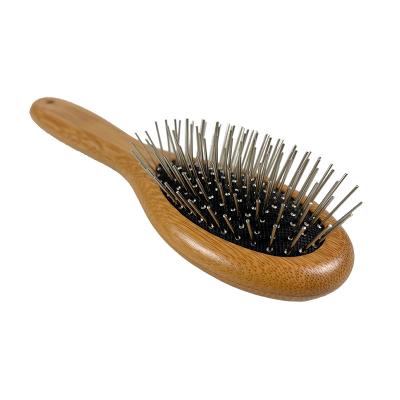 China Viable Wholesale Bamboo Wooden Pet Massage Grooming Comb Brush For Cat Dog for sale