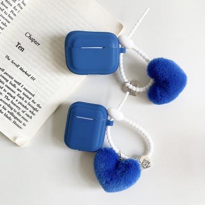 China High Heart Love Silicone Protective Blue Chain Lanyard Soft TPU For Airpods Pro 1/2 3rd Generation Cover Protect Apple Airpods 3 Case 2022 for sale