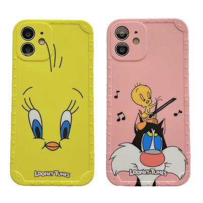 China Big Cat and Cui Di Cartoon Phone Cases Accessories Shockproof For iPhone 11 11 pro 12 pro XR max max Xs 7 8 max plus back cover cute Cell for sale