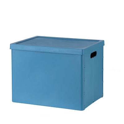 China Viable Portable Folding Storage Basket Storage Container Camping Plastic Folding Box for sale