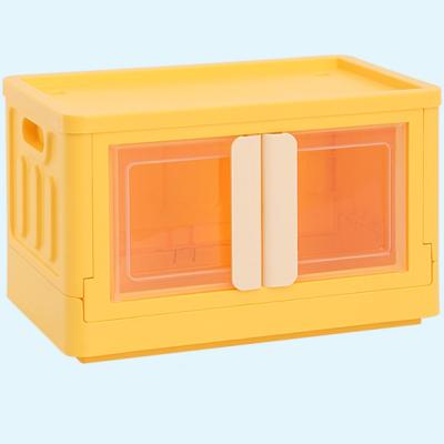 China 2021 Hot Sale OEM 72L Covinient DIY Simple Outdoor Portable Goods Stackable Collapsible Folding Storage Box for sale