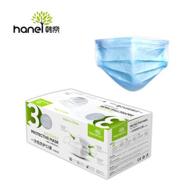 China Breathable White Blue Disposable Surgical Nonwoven Face Mask for sale