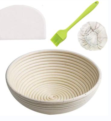 China Sustainable Bread Proofing Basket Set With Blame Blush Coating Baking Tools Rattan Basket Made In China for sale