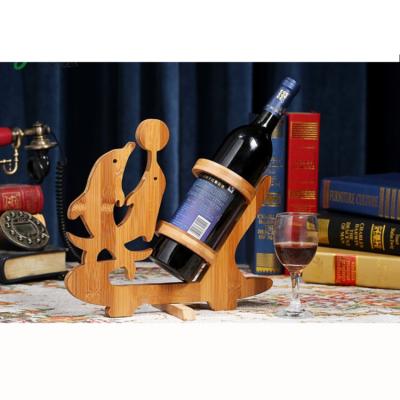 China Christmas Gift Simple Design Wine Rack Folding Bamboo Wine Rack for sale