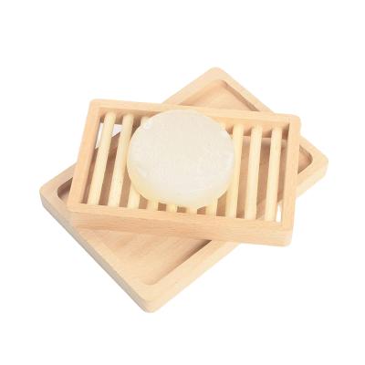 China Make Soap Dry Easy Plain-Bam Bamboo Soap Dish Soap Holder For Bathroom And Shower Double Layer Draining Soap Box for sale