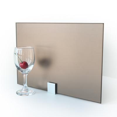 China 3mm Minimalist Clear 4mm One Side Acid Etched Frosted Aluminum Mirror With Safety Backing for sale