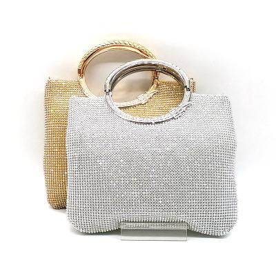 China Wedding Wholesale Makeup Wedding Party Luxury Women Equalizing Body Bag Ladies Purse Soft Cross Crystal Clips Rhinestone Elegant Shoulder Bag for sale