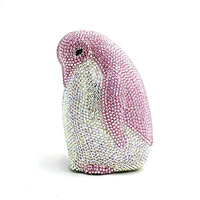 China High Quality Luxury Handmade Animal Shape Penguin Purses Women Evening Wedding Cute Bridal Camel Clutches Full Crystal Bag for sale