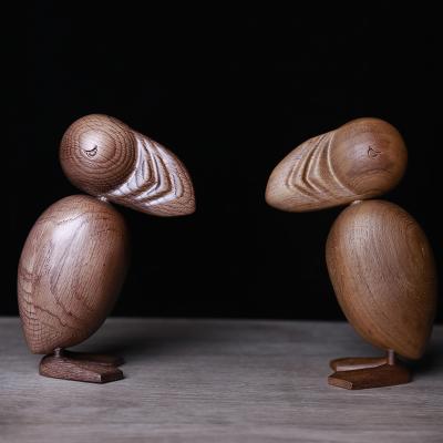 China Europe Promotional Factory Wholesale Wood Carved Wooden Birds Ocean Birds Tableware and Wood Products Customization for sale