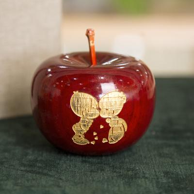 China Hot Sale China Wholesale Apple Wood Ornament Gifts Wood Carving Crafts Products Processing Customization for sale