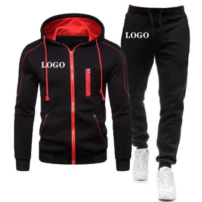 China Breathable Men's Training Fitness Gym Sportswear Two Piece Set Tracksuit For Men for sale