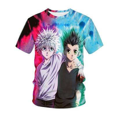 China Anti-Wrinkle Custom 3d Printed T-shirts Women Anime Hxh Streetwear Fashion Short Sleeve Shirt For Men Anime T-shirt for sale