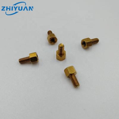 China Hex Industry Male Female Standoff Spacer Brass PCB M4 Threaded Hex Standoff for sale