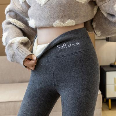 China Anti-Wrinkle Winter High Waist Female Warm Cotton Pants Skinny Stretch Pants Cashmere Thickened Gaiters Outside Thin Wear Show Small Feet for sale