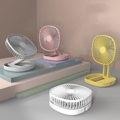 China /Low Noise Collapsible Folded Indor Electronic Fan USB Rechargeable Electronic Fan Small Portable Electronic Fan Bedroom for sale