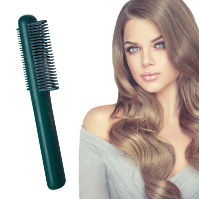 China Dual Function Hot Selling Fasion Straight Bun Styling Hair Curler 2 in 1 Lazy Hair Straightener Portable Electric Hair Straightening Comb for sale