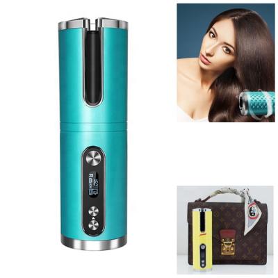 China Interchangeable Cordless Automatic Ceramic Curle Wave Hair Rotating Hair Curler Automatic Curling Iron for sale