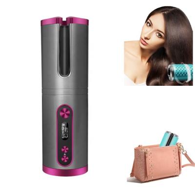 China Ceramic Auto Curling Iron USB Charging Wireless Interchangeable Hair Curler Wave Wireless Auto Curl Curling Iron for sale