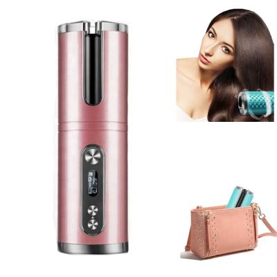 China USB Hair Curler Curling Iron Wireless Automatic Rotating Curling Wave Iron Ceramic Filling Interchangeable Hair Curler for sale