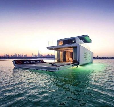 China Recreactional 18M Floating Hotel Fiberglass Houseboat For Family Luxury Yacht For Party Bar for sale