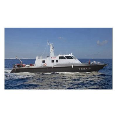 China Official Patrol 30M Fiberglass Boat 80T Boat For Military Customs Police Army With Dinghy Aluminum Boat For Sale for sale