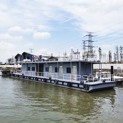 China 28M Steel Barge Berth for Boat Docking Pontoon for Mooring with Cheap Bed Pontoon Barge for sale