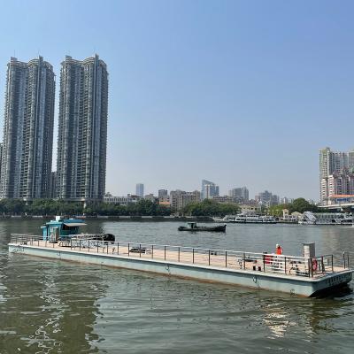 China 40M Pontoon Boat Water Docking Platform For Water Sports Water Diving Boat Mooring for sale