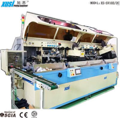 China Full Automatic Cosmetics Package Box XS-SV102/2C 2 Color Screen Printing Machine With Germany for sale