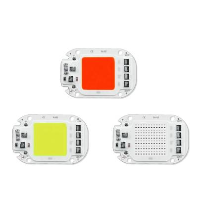 China COB LED Flip Chip 50w Full Color LED Brightness LED High Brightness Outdoor Driverless Chip Lamp COB LED Outdoor High Brightness for sale