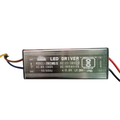 China 30W 900mA Convert AC85-265V To DC22-38V Flicker Non Conductive Constant Current LED 78*29*22MM for sale