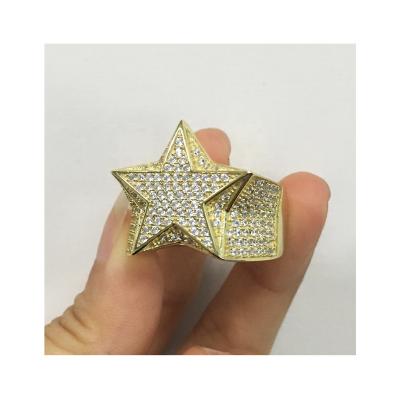 China Latest New Hiphop Style Male Hip Hop Star Ring Wholesale, New Gold Ring Designs For Men for sale