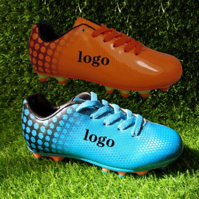 China 28-48 Rubber Customize Low Cut Blue Color Schoolboys Forming PU American Football Shoes Kids Football Boots Uppers Cleats for sale