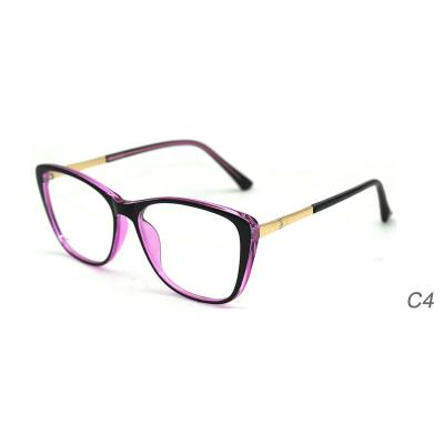 China Fashionable newcomer big size CP injection eye glasses frame metal temple with Diamond Optical Frames for sale