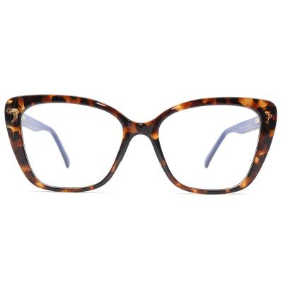 China 2021 Fashion Classic Oversized Glass Optical Glasses for Male and Female with Crystal Glasses Frame for sale