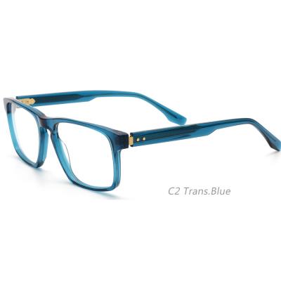 China Newest High Quality High Quality Eyewear Rectangular Eyeglass Frame Acetate Glass Frame For Man for sale