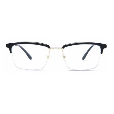 China High Quality Popular Men Half Rim Acetate and Metal Glasses Frames for sale