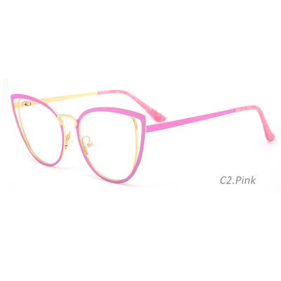 China High Quality Ready Retro Metal Fashion Stock Optical Eye Wear Optical Frames Cheap Glasses for sale