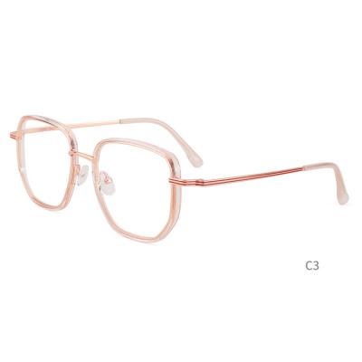 China Fashion Square TR90 Metal Frame Optical Glass Eyewear Popular Custom Women for sale