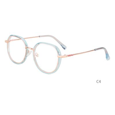 China 2021 New Unisex Fashion Round Frame TR90 Metal Optical Eyewear for sale