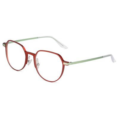 China 2021 Fashion Hydronalium Round Metal Ultralight Glasses Frames Computer Eyewear Blue Light Blocking Glasses for sale