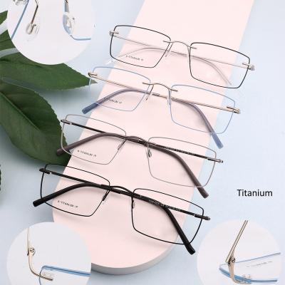 China High quality popular manufacture frame glass eyeglass frames professional titanium glasses for men for sale